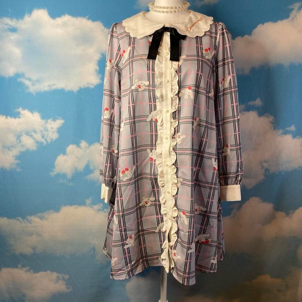 Ank Rouge Plaid Sanrio Cinnamoroll Dress
